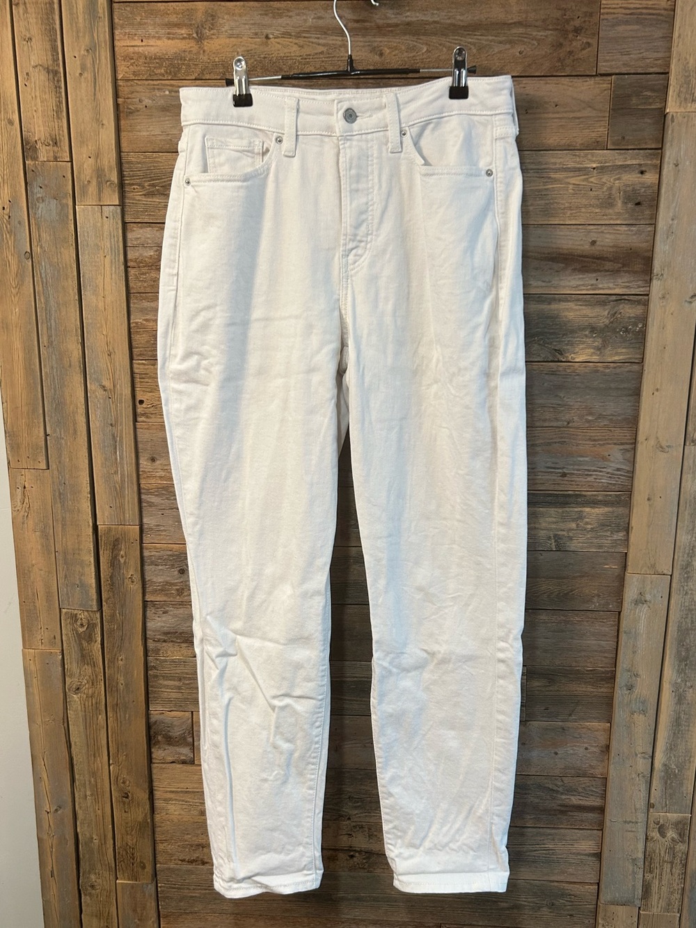 Old Navy Classic White High-Rise Straight Jeans - size 8 tall